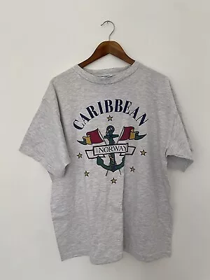 Buy Vintage 90s Caribbean Experience SS Norway Cruise Tee Size Large • 20£