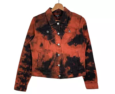 Buy Relativity Denim Jacket Womens Size S UK 12 Bleach Dyed Black Casual Cotton • 21.97£