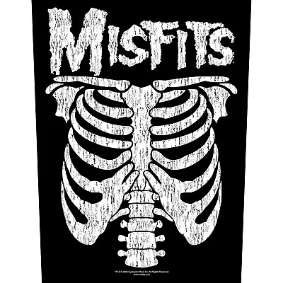Buy Misfits Ribcage Back Patch Official Horror Punk Rock Band Merch  • 12.48£
