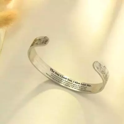 Buy Stainless Steel Memorial Bracelet Men's Cuff Bangle For Daily Wear Jewelry • 5.95£
