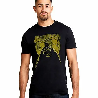 Buy Batman Mens T-shirt Nightfall Black S-XXL DC Comics Official • 11.99£