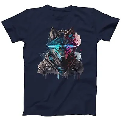 Buy Cyber Punk Wolf Graphic Shirt For Men And Women Wolf Lovers Gift T-shirt S-5XL • 12.99£