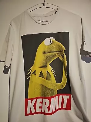 Buy The Muppets Kermit Tshirt White Box Logo  Large • 2.99£