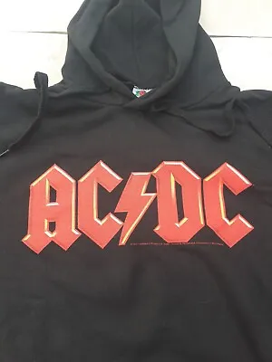 Buy AC/DC  Logo   Pullover Black Hoody Size XXL. Official  • 19.99£