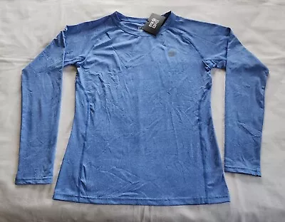 Buy Gym+Coffee Ladies Blue Raglan Long Sleeve T Shirt Size XL New • 37.89£