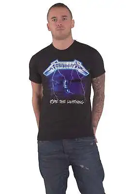 Buy Metallica T Shirt Ride The Lightning Tracks Band Logo New Official Mens Black • 17.95£