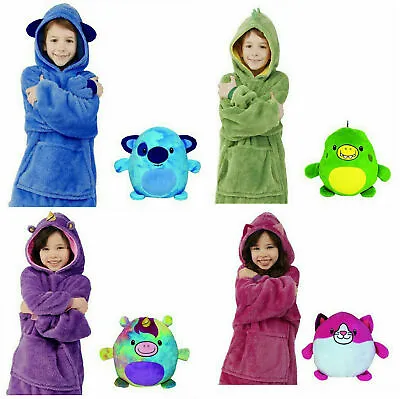 Buy Kids Hoodie Blanket Sweatshirt Oversize Pets Plush Soft Warm Cute Coat Pillow UK • 11.85£