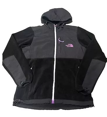 Buy Women The North Face Denali Polartec Fleece Hooded Black Zip-up Jacket Coat, M • 18.89£