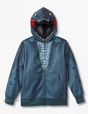 Buy Jurassic World Park Boy Dinosaur Costume Hoodie Size 4 6 7 Halloween Jacket Mask • 36.81£