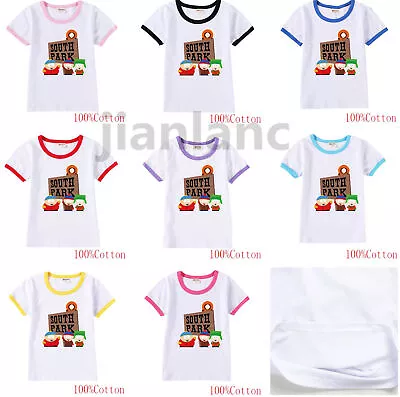Buy Girls Boys South Park T-Shirts Cosplay Kids Cartoon Summer Short Sleeve Tee Tops • 6.99£