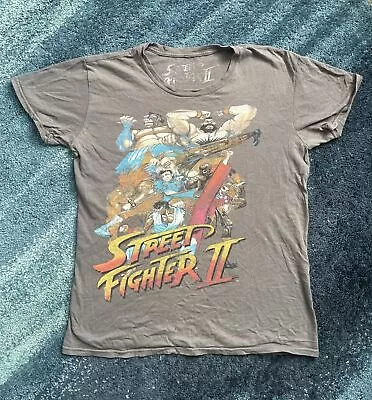 Buy Street Fighter 2 II Grey Tshirt S Retro Gaming 90s Gamer Arcade Capcom Geek • 2.99£