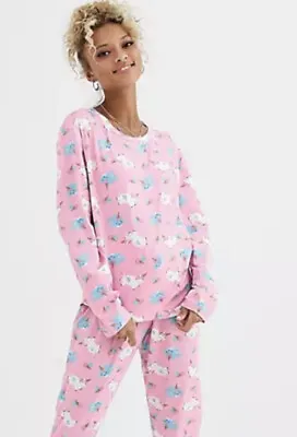 Buy Stunning Chelsea Peers Pink Unicorns & Blue Narwal Print Pyjamas Size Small • 18.99£