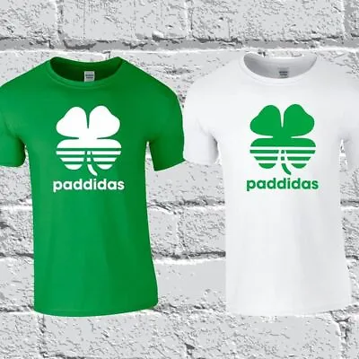 Buy Paddidas Irish St Patrick's Day T-Shirt - Ireland Paddys Funny • 9.99£