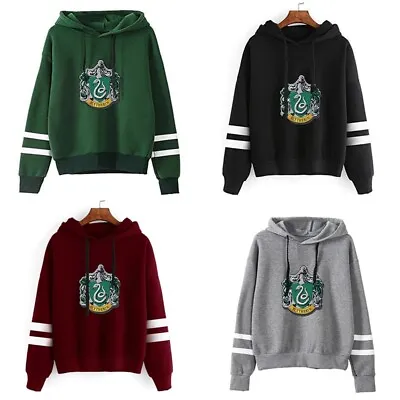 Buy Unisex Harry Potter Slytherin Hoodie Pullover Coat Sweatershirt Hooded Top Gifts • 13.19£