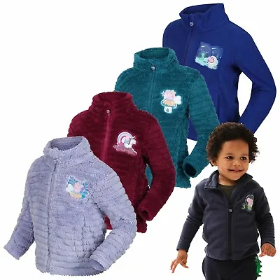 Buy Peppa Pig Regatta Kids Boys Girls Warm Fluffy Full Zip Fleece Jacket RRP £30 • 11.99£