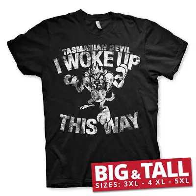 Buy Licensed Tasmanian Devil - I Woke Up This Way BIG&TALL 3XL,4XL,5XL Men's T-Shirt • 22.98£