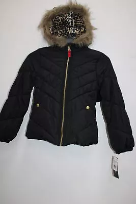 Buy London Fog Girls Chevron Quilt Puffer Jacket, Black, 7-8 • 26.77£