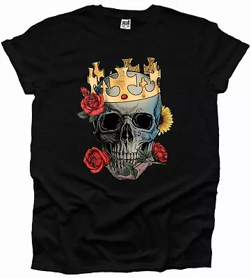 Buy Horror Skull Rose Crown Movie Halloween Men's T Shirt Woman Goth Emo Death UK • 9.99£