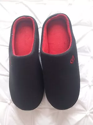 Buy MENS Slippers SIZE 10/11 Black Red • 10.50£
