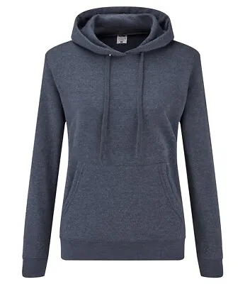Buy New Ladies Fruit Of The Loom Classic Lady Fit Hoodie. 4 Colours Available. • 9.99£