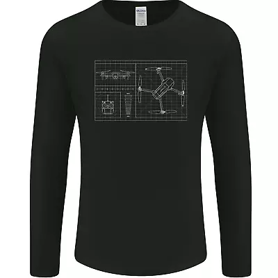 Buy Drone Blueprint Mens Long Sleeve T-Shirt • 11.99£
