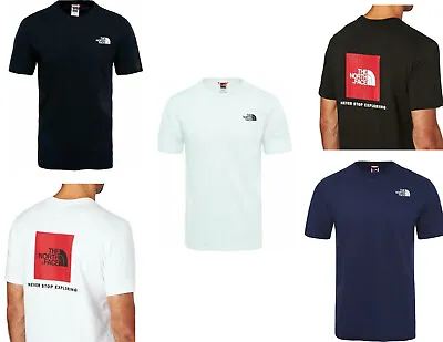 Buy North Face Men's Red Box T-Shirt Printed Cotton Tee Crew Neck Short Sleeve • 13.99£