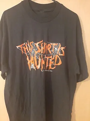Buy Vintage  This Tshirt Is Haunted  Halloween Tshirt, W/spiders Web Design, Size L  • 7£
