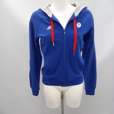 Buy Adidas Team GB Hoodie Women Size 12 Royal Blue Cotton RMF07-VM • 7.99£