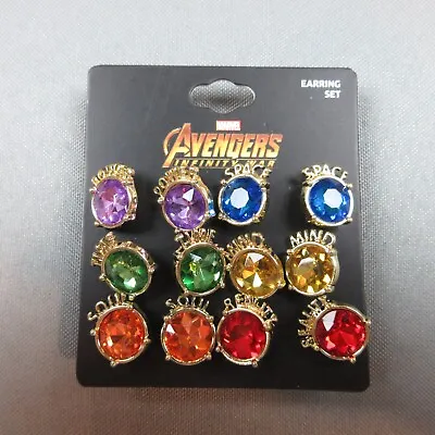 Buy Marvel Avengers Infinity War Thanos Infinity Stones Earring Set 6 Pairs New NWT • 9.46£