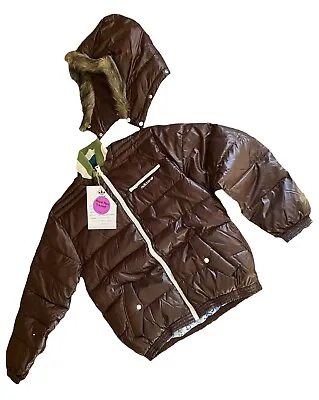 Buy New Adidas Mens Down Filled  Winter Puffa JACKET Mustang Brown Removable Hood  M • 157.49£