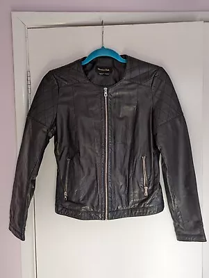 Buy Massimo Dutti Leather Jacket Women • 60£