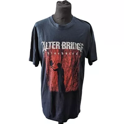 Buy Fruit Of The Loom Mens Black Alter Bridge Blackbird 2008 Tour T-Shirt Medium • 12£
