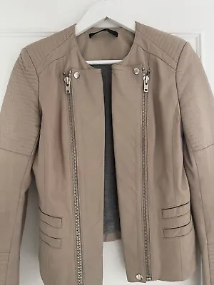 Buy Set Fashion Womens  Full Zip Soft Leather Jacket UK 10 • 22£