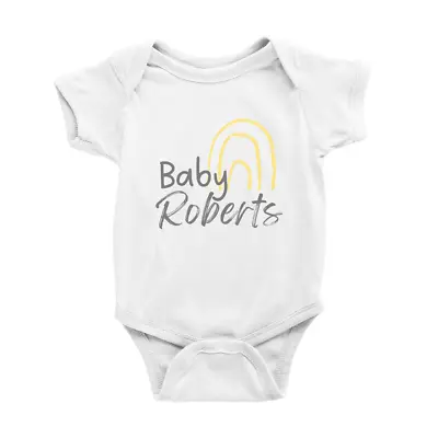 Buy Personalised Baby Reveal Vest Babygrow Bodysuit Announcement Custom Rainbow BBY4 • 9.99£