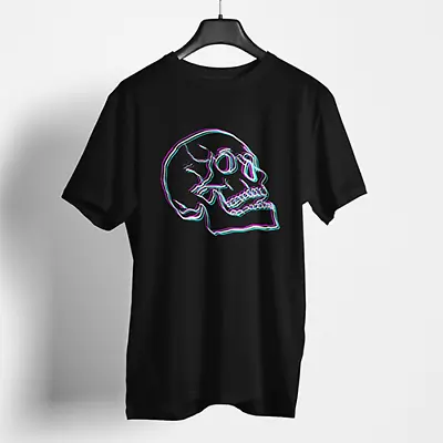 Buy Neon Skull T-Shirt Spooky Tee Halloween Scary Trick Treat Mens Womens Unisex Top • 14.95£
