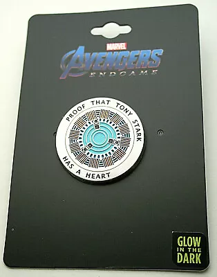 Buy Marvel Comics Iron Man Arc Reactor Heart Glow In Dark Collectors Pin New MOC • 19.16£
