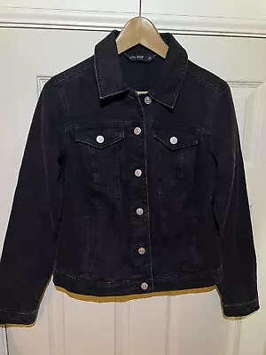 Buy F&F Black Denim Jacket Lady’s Size 8 • 10£