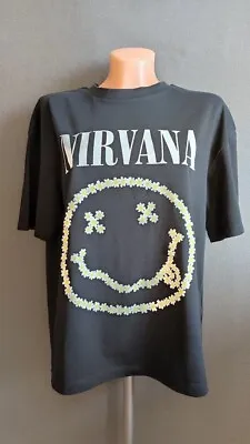 Buy Nirvana Women's T- Shirt Smiley Face Flowers Size Uk 12 , Eur 40 • 14.17£