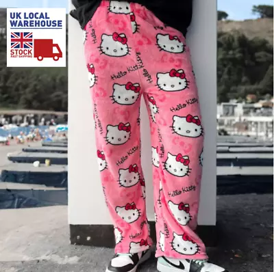 Buy Cute Pink Hello Kitty Pyjama Bottoms - XS Size, Cozy & Stylish Loungewear • 10.99£