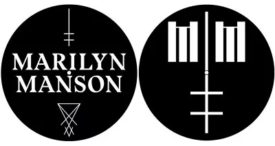 Buy Marilyn Manson Logo/Cross Turntable Slipmat Set OFFICIAL • 19.49£