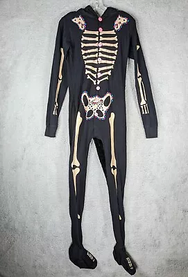 Buy Too Fast Cirque Couture Pajamas Small Skeleton Cat Footed Body Suit  Cosplay  • 14.47£
