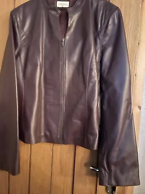 Buy  Burgundy Leather Jacket • 30£