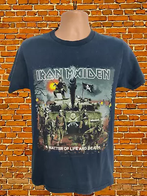 Buy Mens Fruit Of The Loom S Small Navy Iron Maiden T-shirt A Matter Of Life Death • 29.99£
