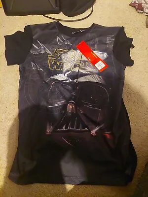 Buy Star Wars T-Shirt Official Death Star Tie Fighter Darth Vader New Disney • 5.99£