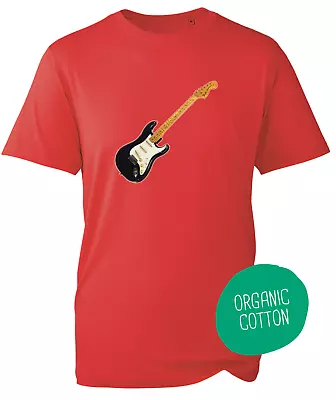 Buy Fender Guitar Black Stratocaster Telecaster Retro Organic T Shirt Sizes To 6XL • 10.97£
