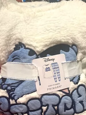 Buy Disney Stitch Fair Isle Fleece Tartan Pyjama Set UK Sizes 4-20 2XS-XL • 22.99£