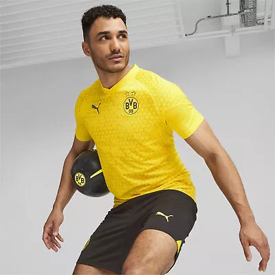 Buy PUMA Borussia Dortmund Football Training Jersey Top T-Shirt Tee Slim Fit - Mens • 31£