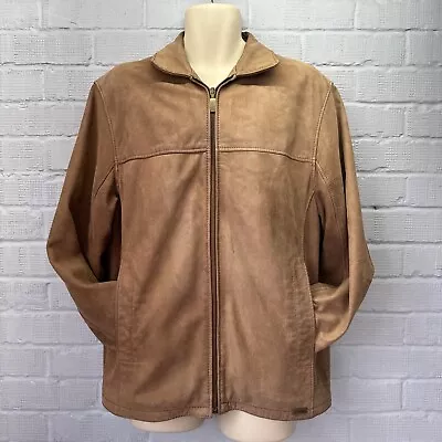 Buy Camel Active Light Brown Leather Jacket Size 50 • 29.99£