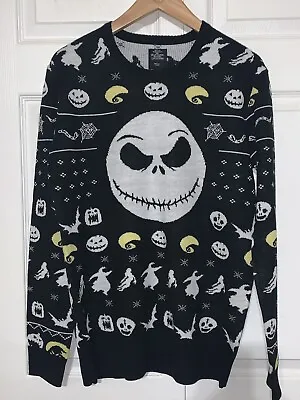 Buy Nightmare Before Christmas Sweater Small Disney Halloween Jack • 24.12£