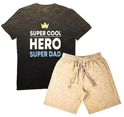 Buy Size M F&f Super Cool Hero Super Dad Short Sleeve Top & Short Pants Pyjamas • 8.49£